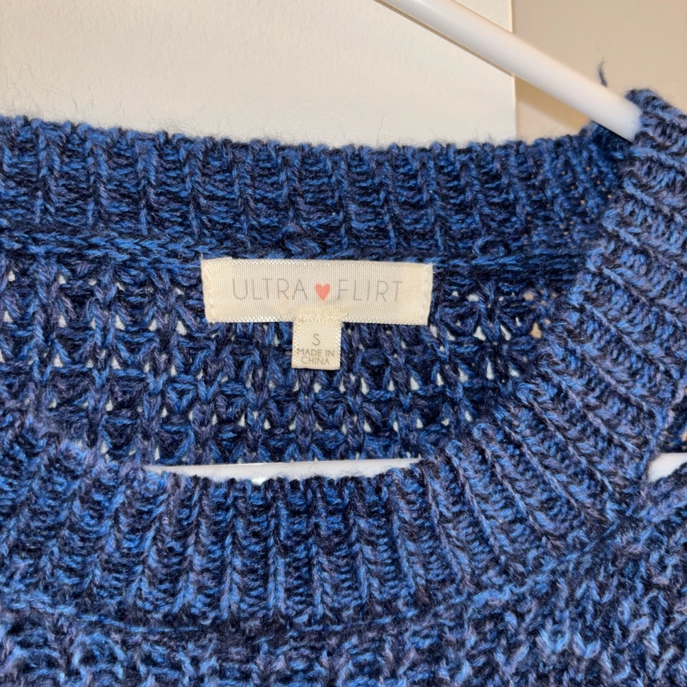 Ultra Flirt Navy Blue Sweater - Picture 2 of 3